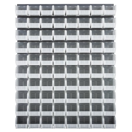 Quantum Storage Systems Steel Louvered Panel, 48" W x 1" D x 61" H, Gray QLP-4861-230-80CL